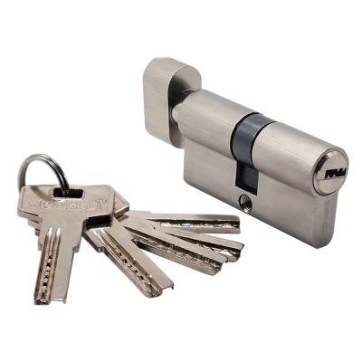 Ключевой цилиндр HS60CK SN с заверткой 60мм матовый никель